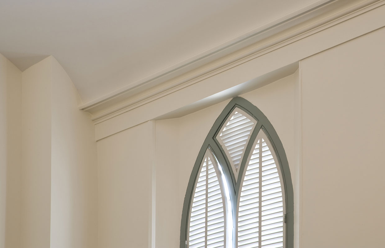 window detail with green trim