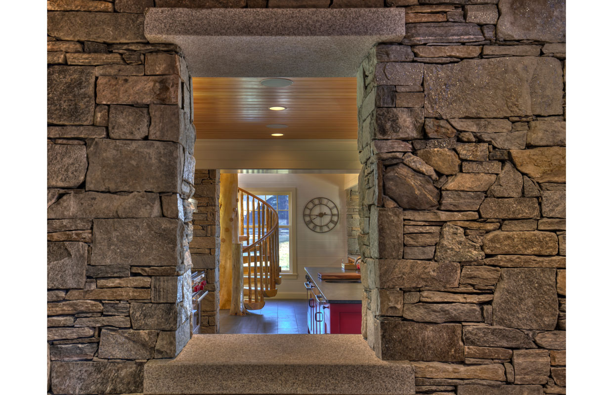 stone doorway in a home